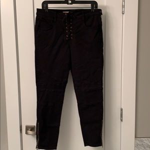 Joie high waisted lace-up fly cargo pants